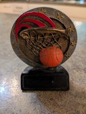 Vintage 3D Basketball Desktop 4.5" Composite Trophy