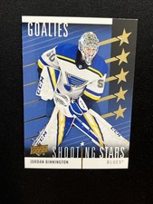19-20 UD Series 1 Hockey Shooting Stars SSG-9 Jordan Binnington