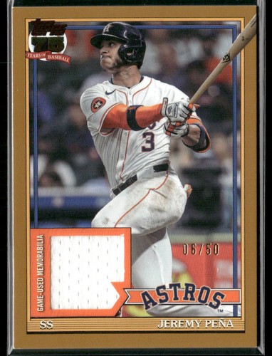 Topps 2026 Series 2 Jeremy Peña Game-Used Patch Relic 91R2-JP /50