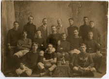 Basketball or Socker Men Team , W wings logo , Vintage Photo 1900