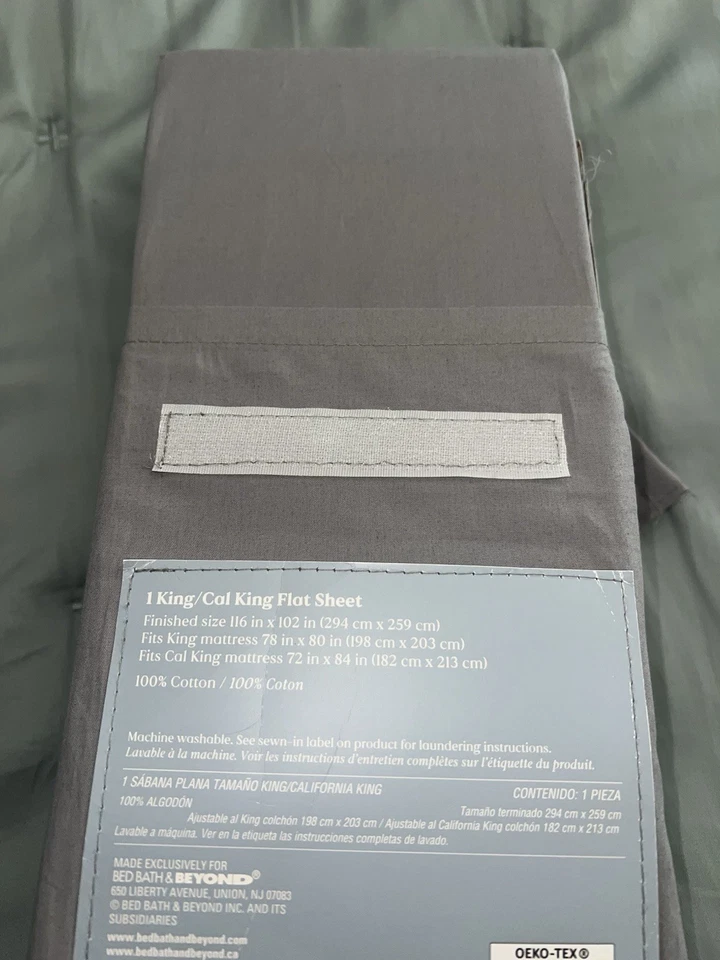 Lençol plano Nestwell Cool & Crisp algodão percal king/cal - Imagem 2 de 2