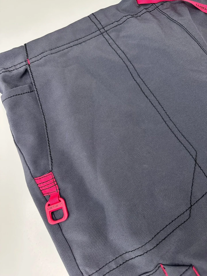 Pantalones Médicos CARHARTT Force Para Mujer ALTOS Grandes Gris Enfermera Médica Carga Ropa de Trabajo Foto 3 de 4