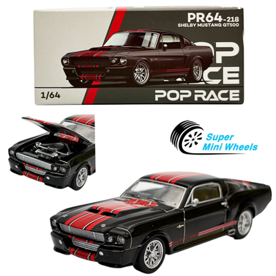 POP RACE 1/64 Shelby Mustang GT500 チェイス Pop Race 1:64 Shelby Mustang GT500 Black #218 | eBay