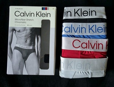 CALVIN KLEIN MICROFIBER STRETCH 4-PACK HIP BRIEF MEN UNDERWEAR  #NP27440-NWT
