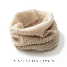 Unisex Cashmere Winter Knitted Snood Solid Comfortable Fashion Neck Warmer Scarf