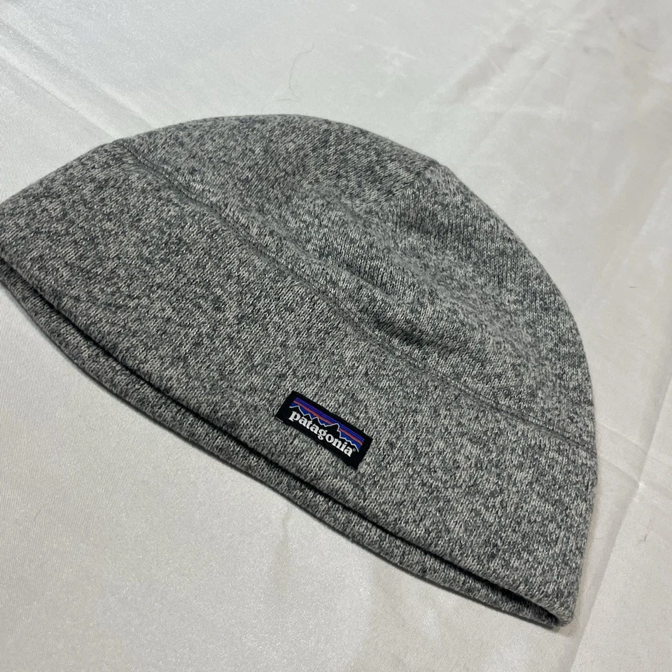 Patagonia Beanie Grey Hat Winter Snow Cap Hike Warm Skiing Knit One Size Adult - Image 4 of 4