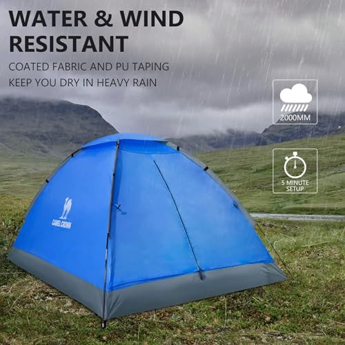 Zelte für Camping 2/3/4/5 Personen Camping Kuppelzelt, wasserdicht, geräumig, - Bild 7 von 7