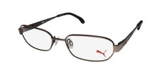 NEW PUMA 15421 EYEWEAR BR METAL RECTANGULAR UNISEX FULL-RIM BROWN 50-17-135
