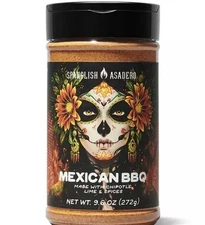 Spanglish Asadero Mexican BBQ Seasoning 9.6 Ounce Chipotle Lime Spices Beef Pork