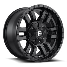 20x9 Fuel Wheels D596 Sledge Matte Black Gloss Black Lip Rims 6x139.7 Et1 1pc