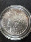 1887 Morgan Silver Dollar Coin, Smooth Cheek, Gem BU++ Tougher Date