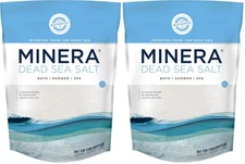 Minera Fine Grain Dead Sea Salt for Bath & Soaking – 2 lbs, Fast-Dissolving,