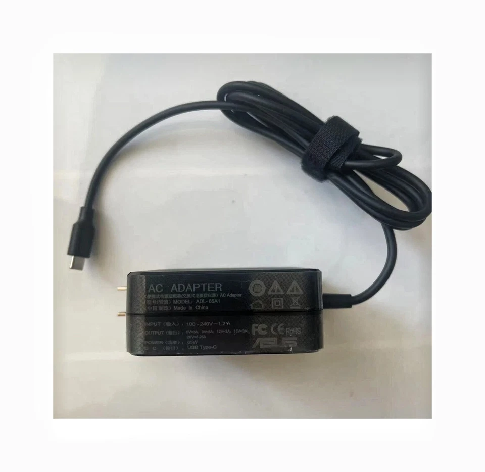 Genuíno 65W Tipo-C USB-C ASUS AC Adaptador Carregador ZenBook Chromebook Transformador - Imagem 3 de 4