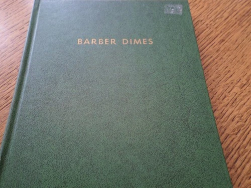 Barber Dime Set--44 Coins in Whitman Tri-Folder