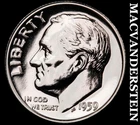 1959 Silver Roosevelt Dime - Choice Gem Proof  Lustrous  No Reserve  #G8196