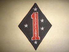 Vietnamkrieg &Auml;rmelpatch USMC 1. Marine-Division GUADALCANAL