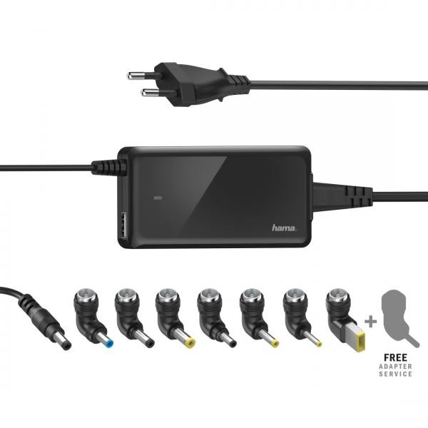Hama Nero Alimentatore Universale Per Notebook Sottile E Leggero (65 W), Alimentatore Per Notebook, - Immagine 2