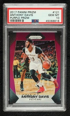 2017-18 Panini Prizm Purple Prizm 23/75 Anthony Davis #121 00ur