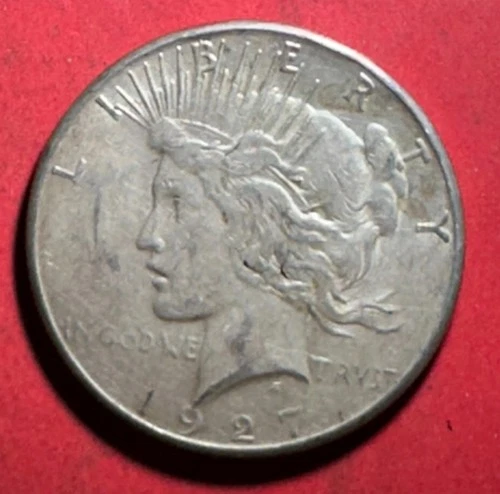 1927S US Peace SILVER Dollar! "San Francisco" Mint! Low Mintage! XF! Old US Coin
