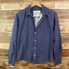 Frank & Eileen Barry button Womens Shirt Size S blue cotton Made in USA