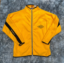 Giacca pile vintage anni 90 Mecca USA gialla hip hop Missy Elliot grande