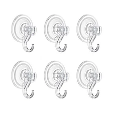 Suction Cup Hooks 6 Pack 2.76 x 3.54 x 1.57 inch Heavy Duty Holder for Glass
