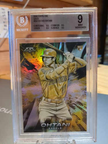 BGS 9 2018 Topps Fire Shohei Ohtani RC Gold Minted #150 Angels Dodgers POP 4 DT
