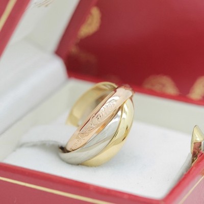 Les must de Cartier Trinity Tricolour 18KT Gold mit Box & Papiere in Gr. 51