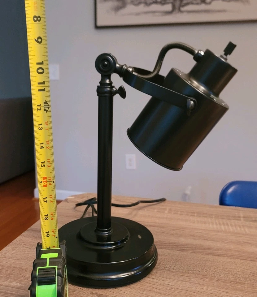 Pottery Barn Photographers Task Lamp Dark Black Adjustable Industrial SteamPunk - Image 2 of 4