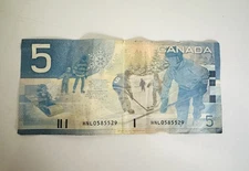 BANK OF CANADA 5 DOLLARS BANKNOTE 2002/2003 RARE! 