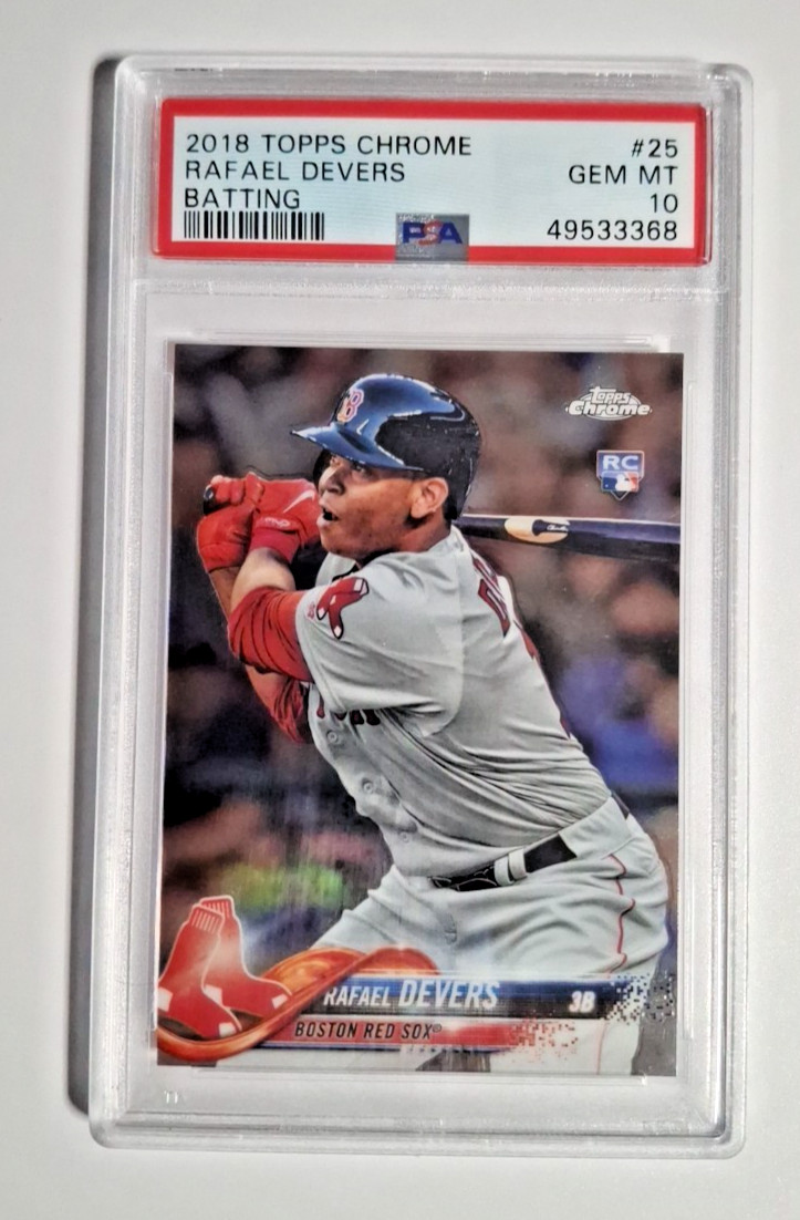 Rafael Devers - 2018 Topps Chrome Batting #25 Boston Red Sox Rookie PSA 10