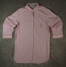 Victoria's Secret Button Down Night Gown - Striped Medium