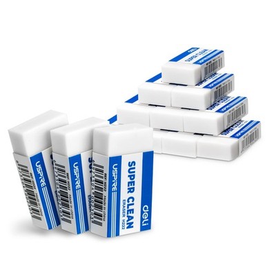 Deli Pencil Erasers, Pencil Eraser, 10 Pack, White Erasers, Erasers for Drawi...