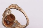 Skull ring bones Snake Size US 10 Antique amulet protecting against death signet — photo 5