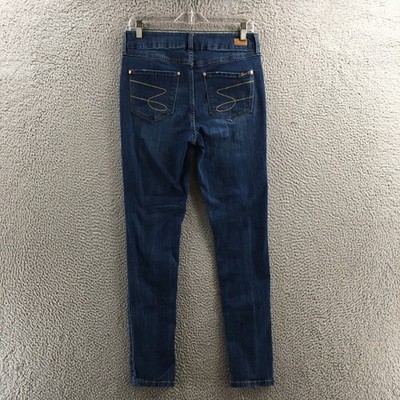 Seven7 High Rise Skinny Jeans Women 8 Blue Denim Cotton Blend