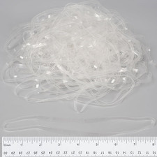 Rubber Bands Large 8inx0.2in Clear Rubber Band 50Pcs for Balloon Arch Elastic Ty