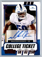 2021 Panini Contenders Draft Pick #292 Malcolm Koonce RC AU