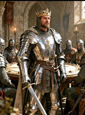 KÖNIG ARTHUR UND SEINE RITTER DER TISCHRUNDE ATEMBERAUBENDES BILD 10 x 8 ZOLL DRUCK 
