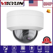 VIKYLIN MINI Dome POE IR30M 4K 8MP IP CAMERA Outdoor Security Factory Direct US