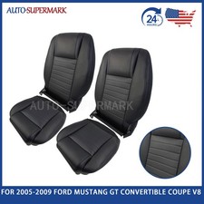Black For 2005 2006 07 08 09 Ford Mustang Gt Convertible V8 Leather Seat Covers Black For 2005 2006 07 08 09 Ford Mustang Gt Convertible V8 Leather Seat Covers