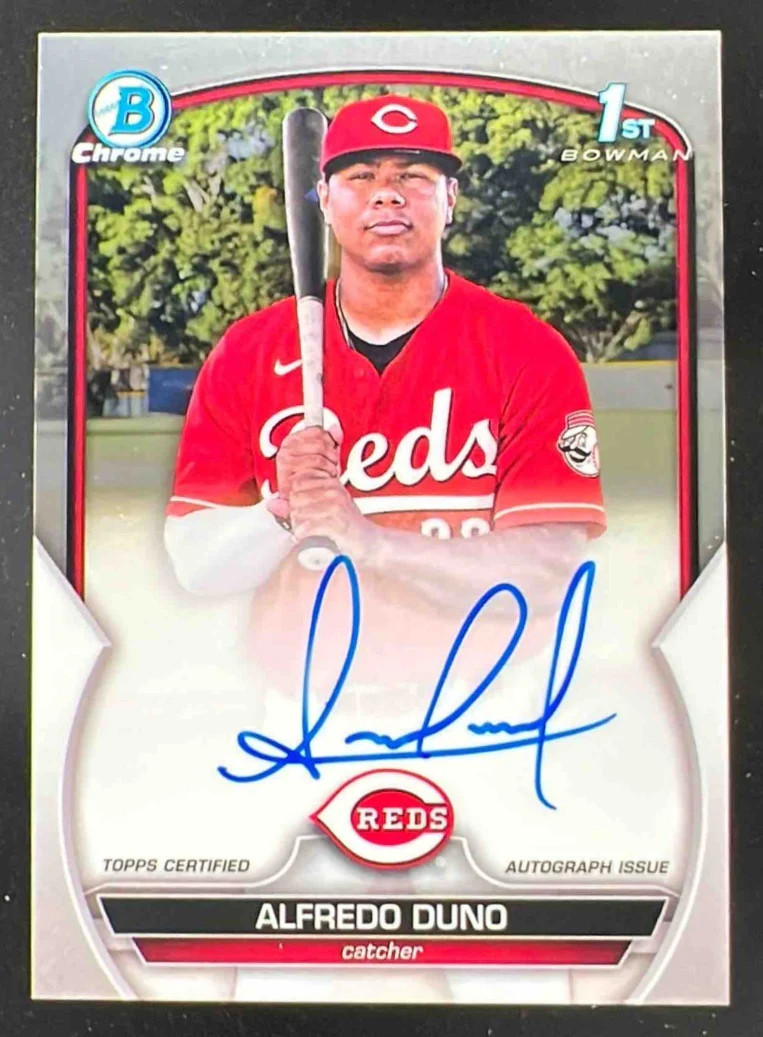 2023 Bowman Chrome Chrome Autographs #CPA-ADU Alfredo Duno RC Auto
