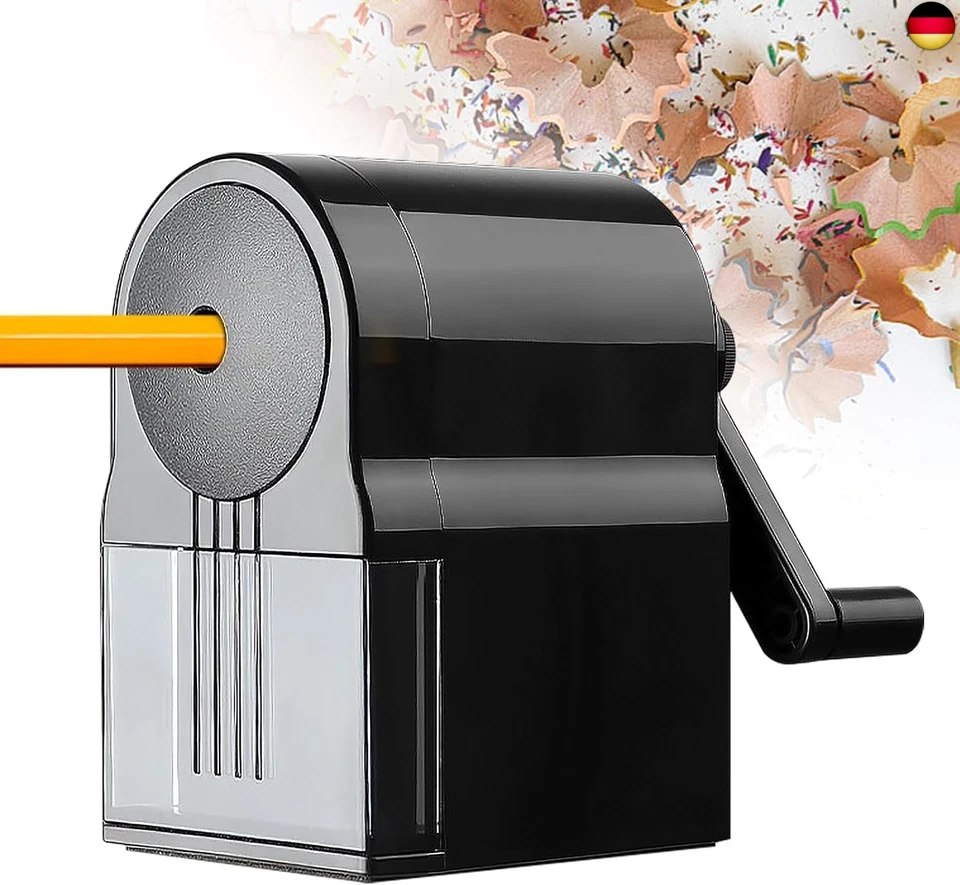 SPORWAY Bleistiftspitzer: Manueller Anspitzer, Kurbel Spitzmaschine mit