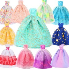 5 Pcs Handmade Wedding Dress Party Gown for 11.5 Inch Girl Doll Clothes Acces...