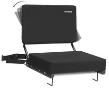 Chair - Stadium Seat with Back Support, Padded Foam Backs, 330LBS Weight Black