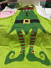 Christmas Apron Elf Costume Xmas Holiday Party Decor Teacher Large holiday 17