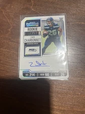 2023 Panini Contenders - Rookie Auto Zach Charbonnet #141 Ticket Stub SSP /26