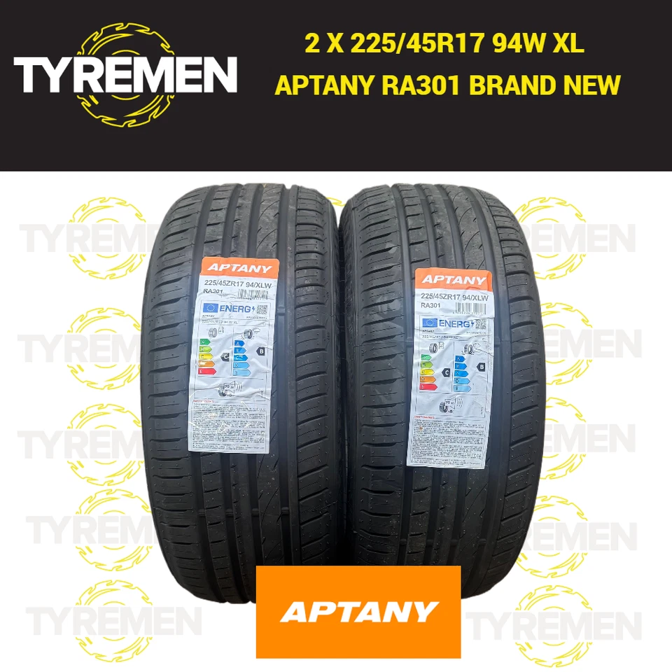 2 X New 225/45R17 94W APTANY RA301 2254517 225 45 17 BRAND NEW HIGH PERFORMANCE - Image 2 of 4