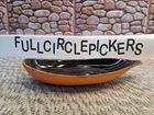 Vintage McCoy Pottery Candy Dish Black/Orange with Pattern Retro USA