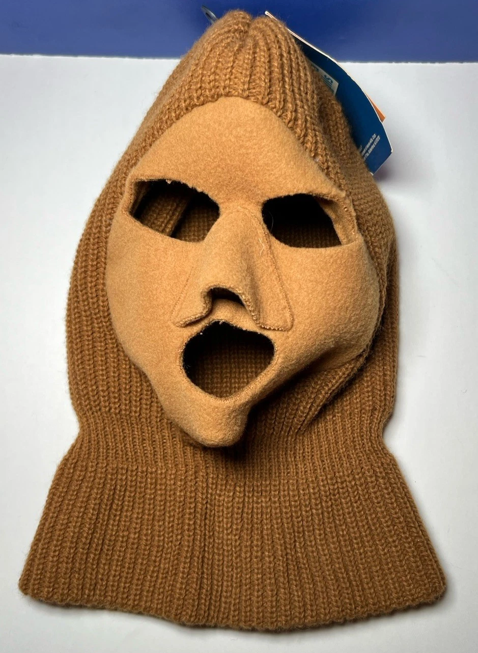 Vintage Chinella Envirotherm Full Face Ski Mask Beanie Hat Knit Fleece Face USA