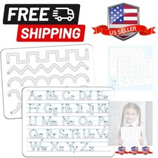 Handwriting Practice Dry Erase Board   ABC Alphabet Tracing for Kids Ages 3-5...